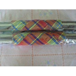 2 SETS FIBRE DECO MADRAS + 2 SOUS VERRES