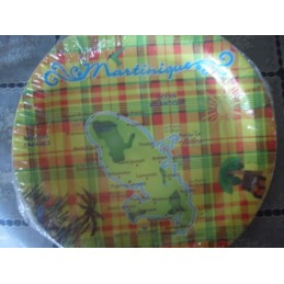 Assiettes madras carte Martinique 136g