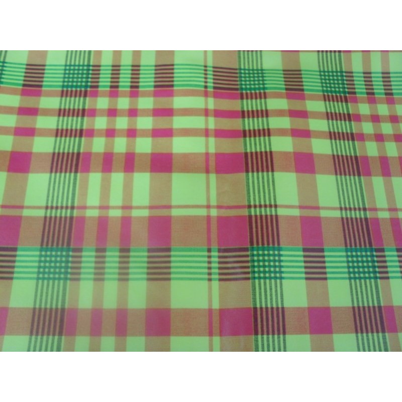 Nappe toile cirée carreaux madras 695g