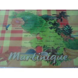 Lot de 6 sets carte Martinique 