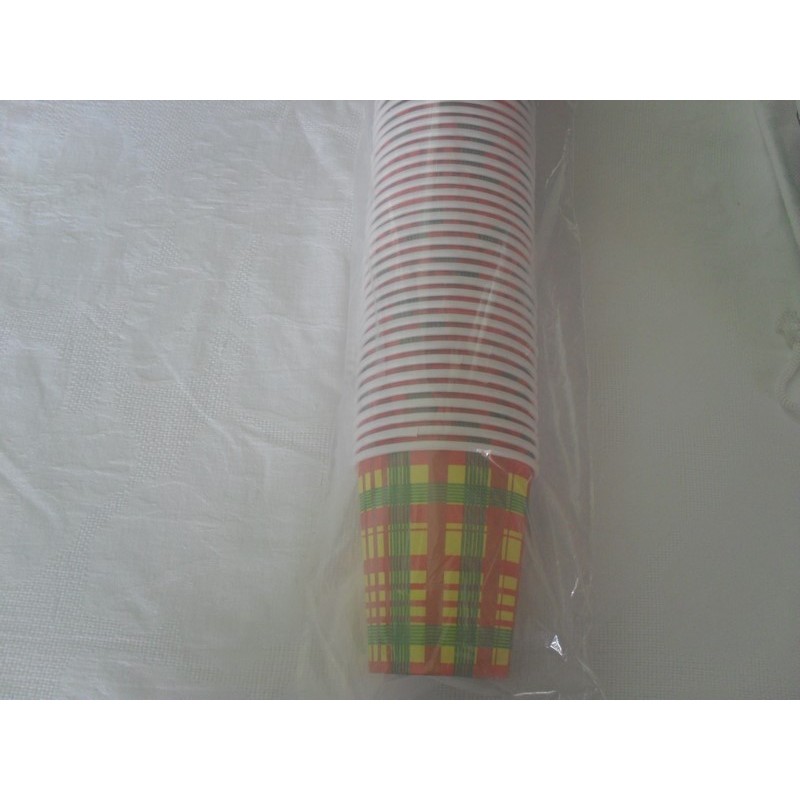 Gobelets carton madras 50pces