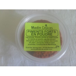 Piments forts en poudre pot