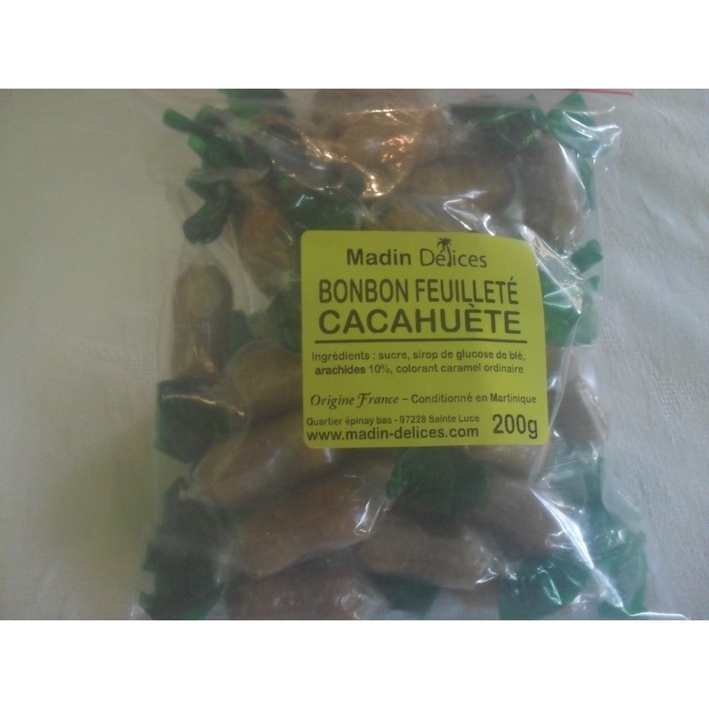 Bonbon feuilleté cacahuète - Nougats et Caramels