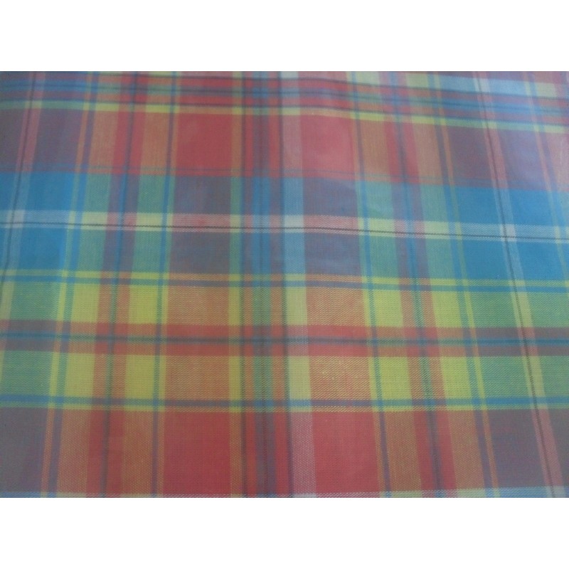 Nappe rectangle madras 6 couverts
