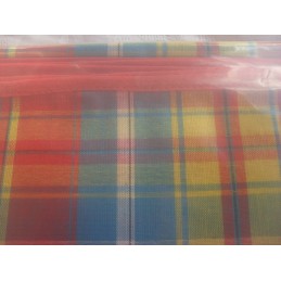 Nappe rectangle madras 6 couverts